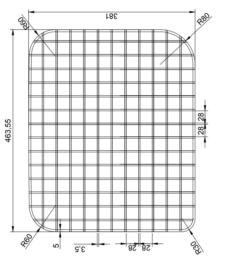 Franke OC-31S-LH Custom Made GRID SHELF