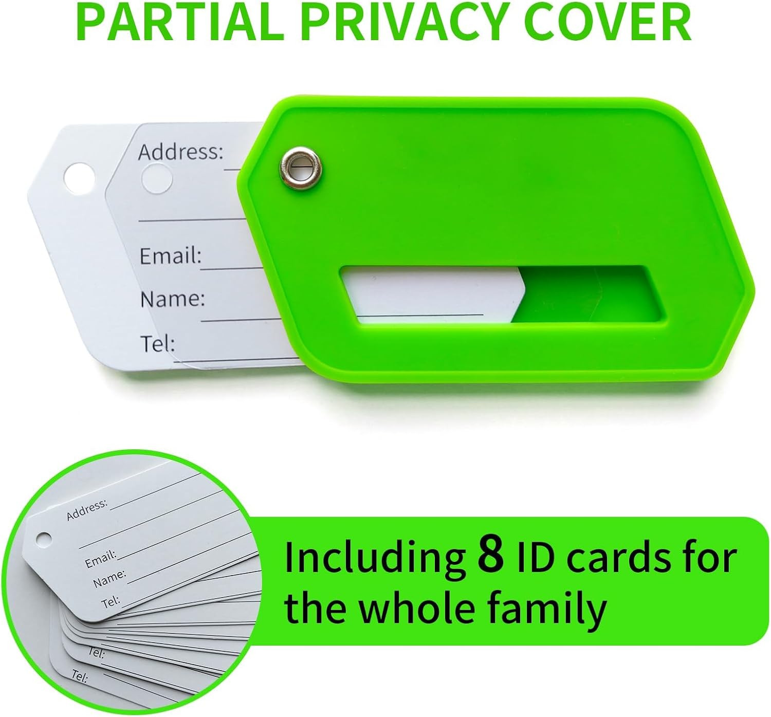 Silicone Luggage Tags for Suitcases Luggage Tags 4 Pack with Name ID Card Perfec