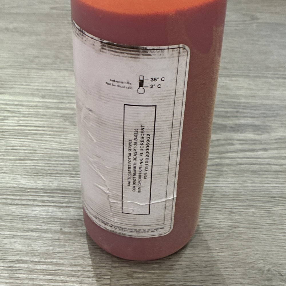 Videojet Coding Ink- For Coding Label Machine- Fluorescent Orange-1 Quart