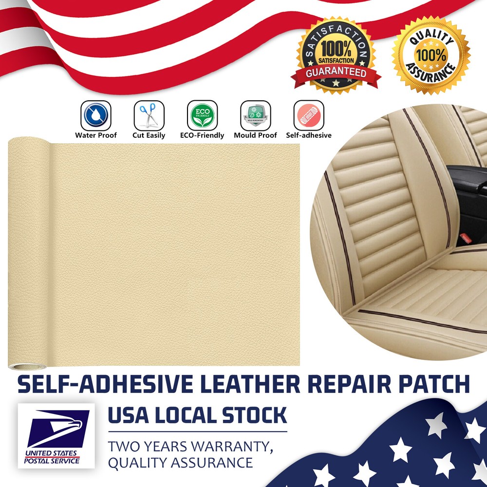 Scratch Cover Self-Adhesive Beige Patch, Invisible Fix For Sofa Leather Surfaces