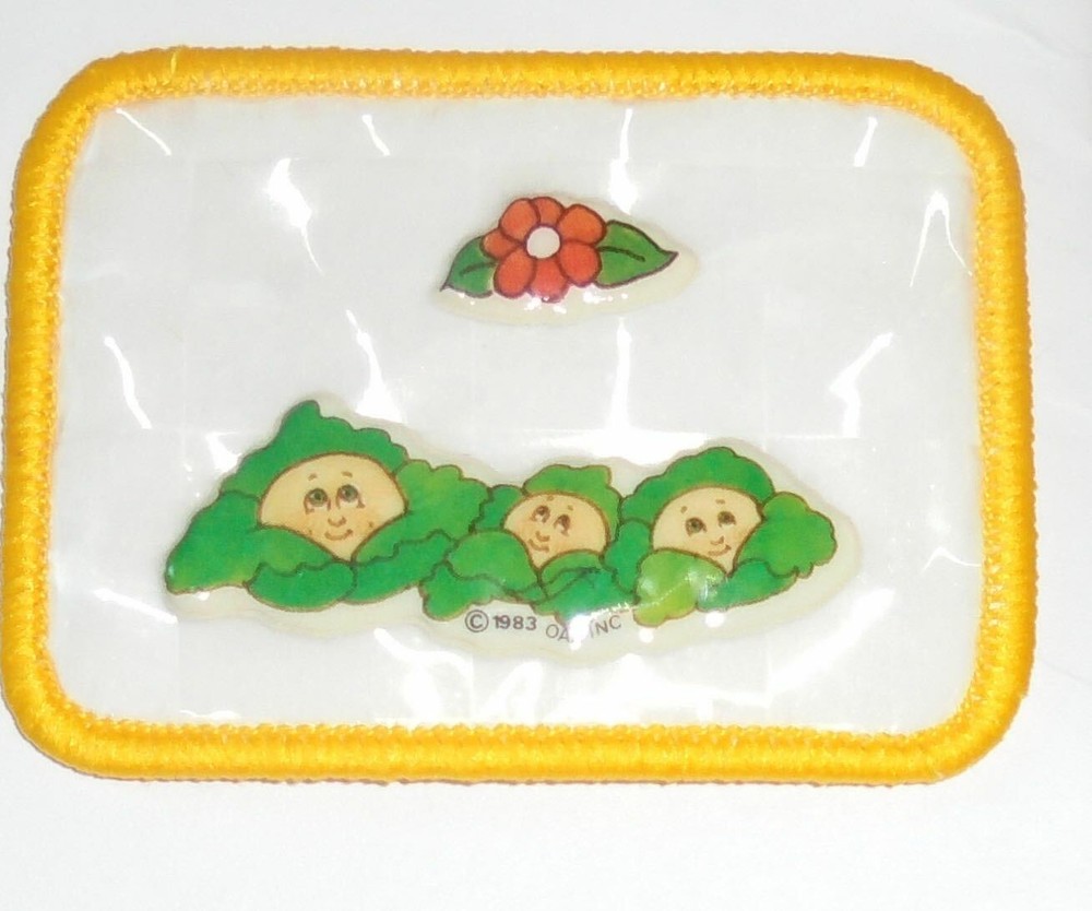 Vintage Cabbage Patch Kids Puffy Stickers Reflective Prism Patch Doll Jacket Fun
