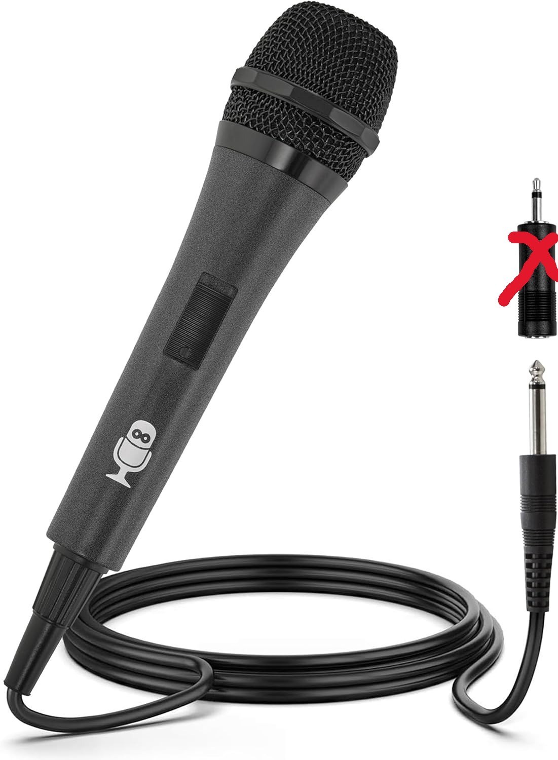 Singing Machine Wired Microphone for Karaoke Unidirectional Dynamic Vocal Mic