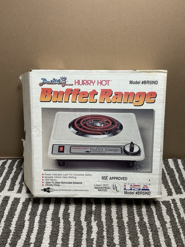 Vintage Broil King Hurry Hot Single Buffet Range Model #BR5L U.S.A. Made