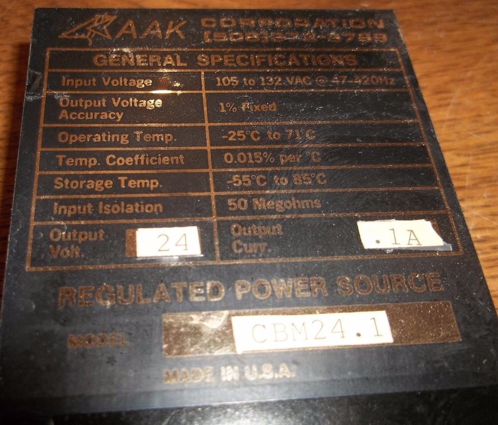 KAAK REGULATED POWER SOURCE CBM24.1 (397-2)