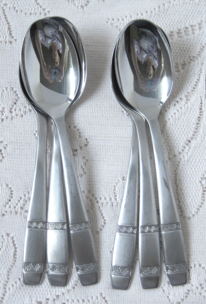 Cathedral Stainless Flatware Lot CAD2 6 Teaspoons