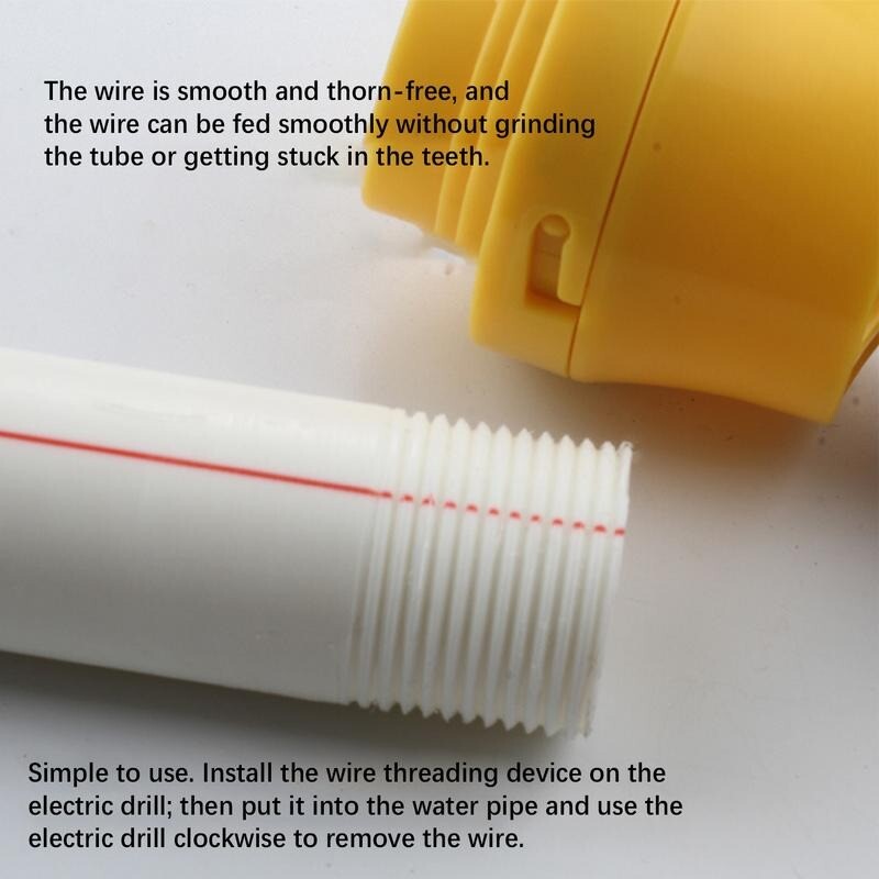 7pcs/1set Electric Drill Compatible PVC Pipe Threader Kit with Various Die Sizes
