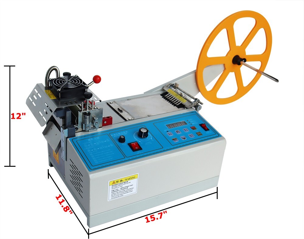 220V Hot&Cold Automatic Belt Cutter Ribbon Cutting Machine Max Cut Width 3.1''