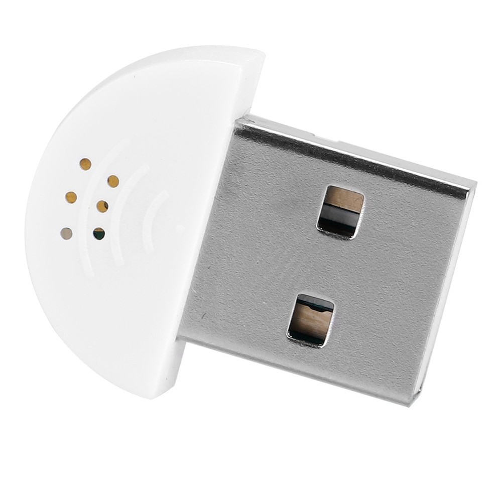 White Portable USB Mini Studio Speech Microphone Recording Audio MIC Adapter WT