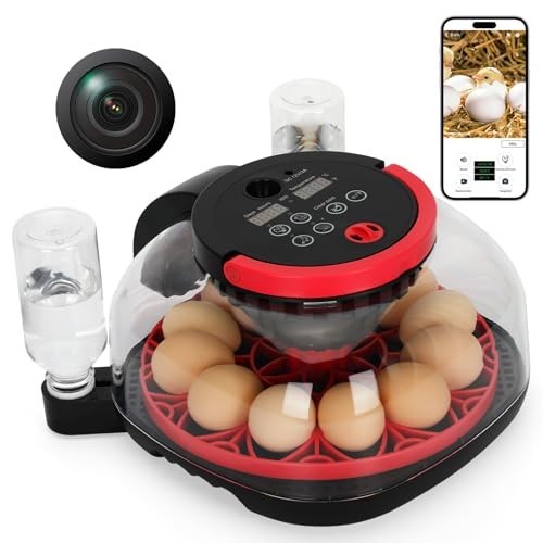 Automatic Egg Incubator for 12 Chicken Eggs with Camera APP Control