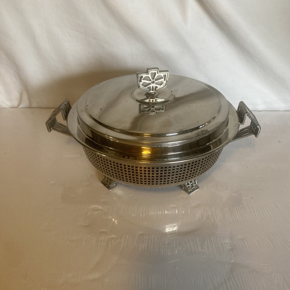 Rochester Mid Century Three Footed Chafing Dish