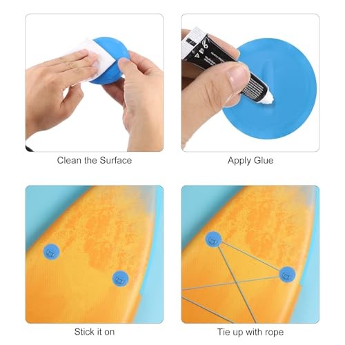 D-Ring Patch Stainless Steel D-Ring PVC Patch Pad No Glue Include for Blue