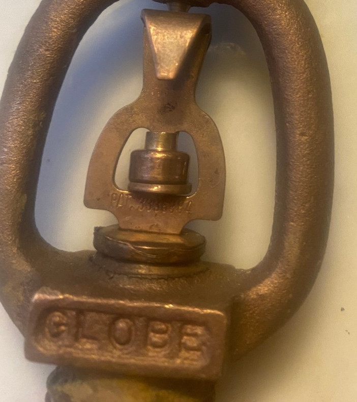 GLOBE Brass Pendant 1987 Model G Fire Sprinkler Head