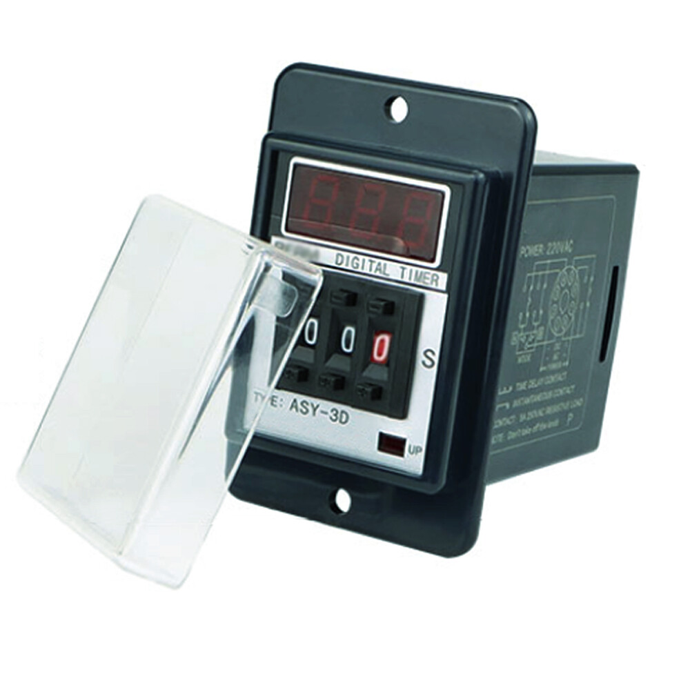 Time Delay Relay Digital ASY-3D Programmable Timer 12V 24V 110V 220V 380V + Base