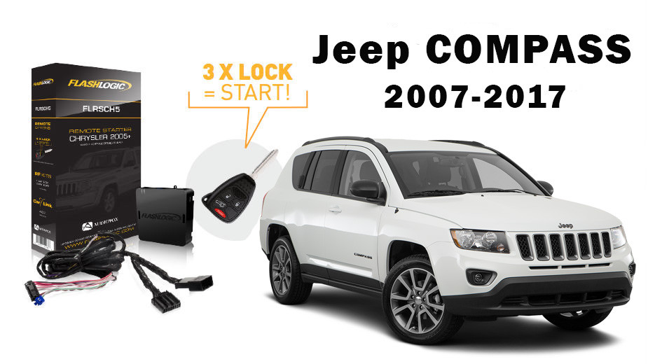 Flashlogic Plug-N-Play Remote Start for JEEP COMPASS 2007-2017 FLRSCH5