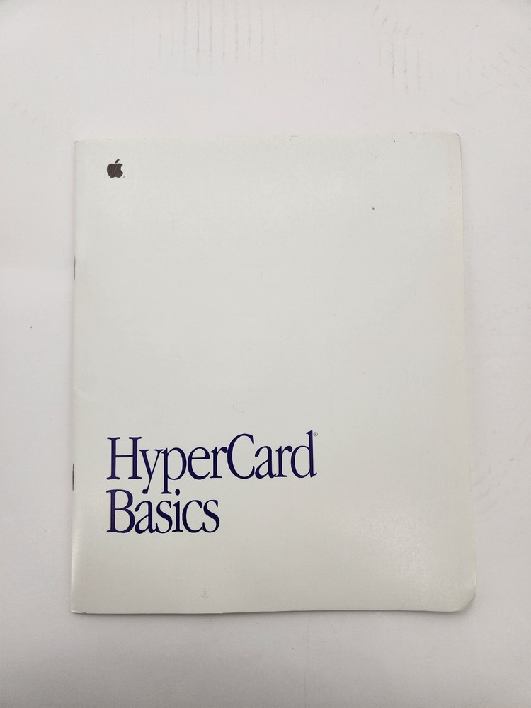 1990 Apple Macintosh Mac HyperCard Basics Software and Manual 030-3498-B