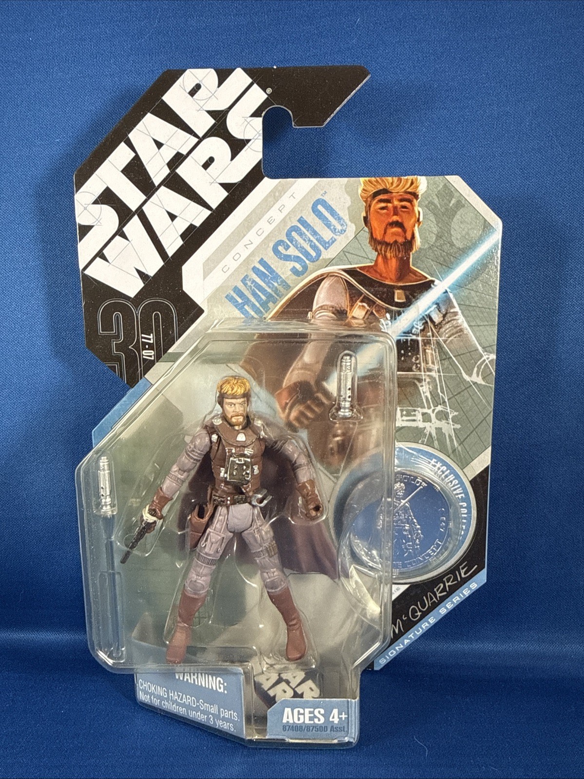 Hasbro 2007 Star Wars McQuarrie Concept Han Solo 30Th Anniversary Coin Figure 47