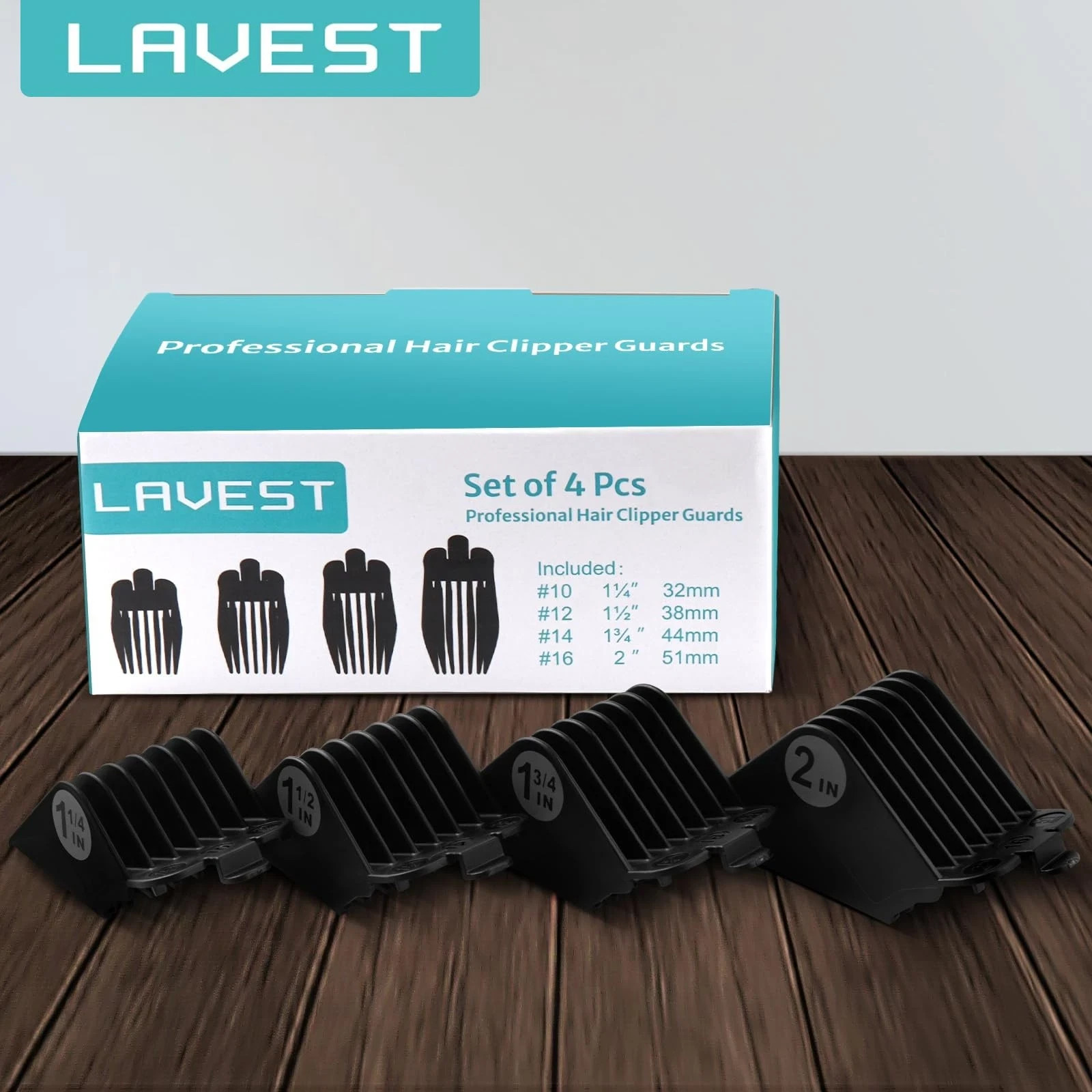 Clipper Guards Set 16 14 12 10 Compatible with Most Wahl Clippers Clipper Gui...