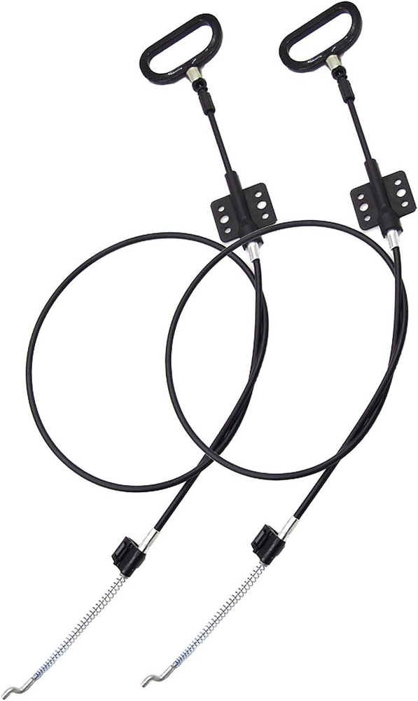 2 Pieces Recliner Release Cable Replacement D-Ring Pull Handle, Exposed Black