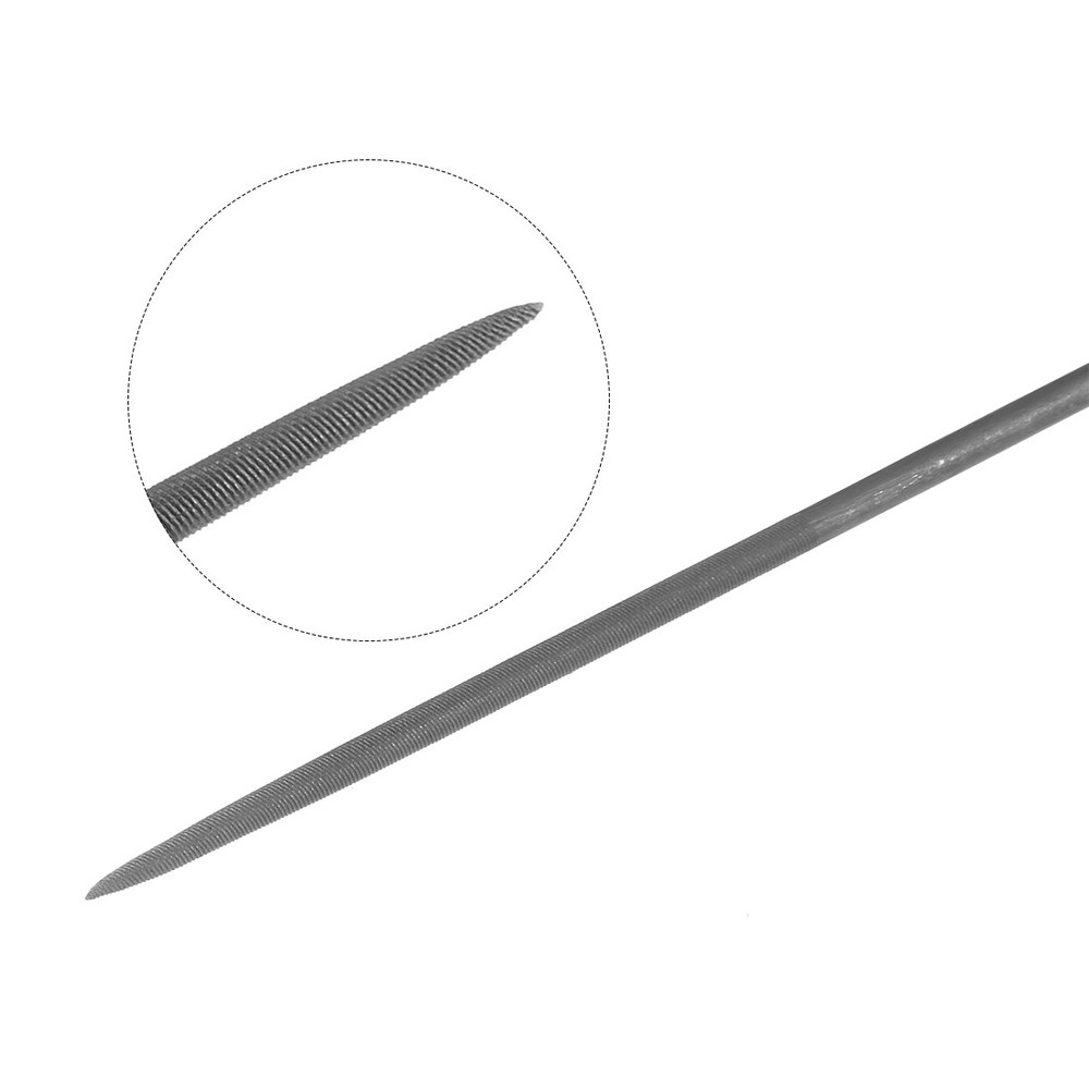 5pcs Second Cut Steel Round Needle File with Plastic Handle
