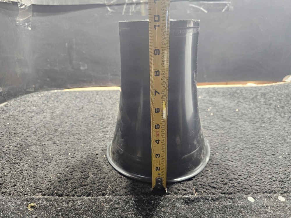 Siffron Polymer Bin 10" Height x 5.5" Base width x 8" Top Diameter, Black