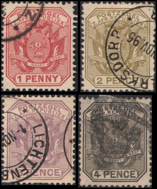 Transvaal #154-157 Used