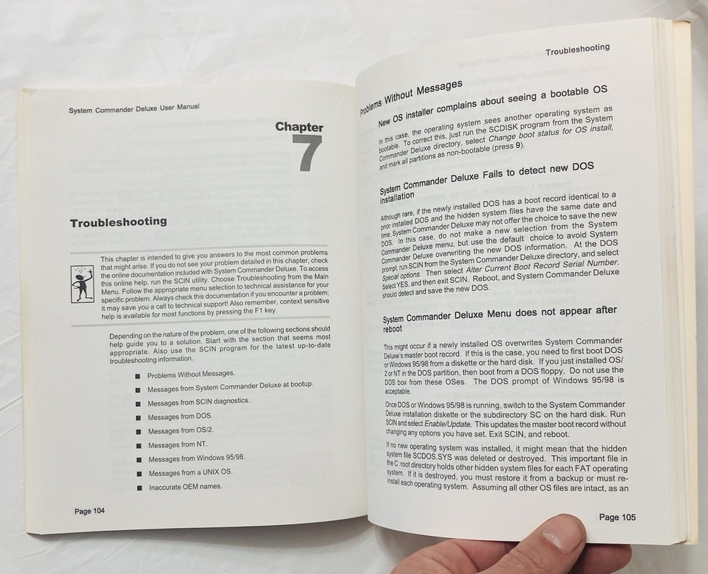 System Commander Deluxe User Manual VCOM Partitioning Guide Windows Linux (1998)