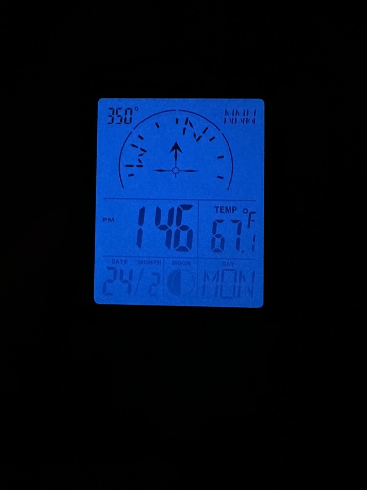 Digital Compass Portable Multifunction Clock Thermometer Calendar Moon Light