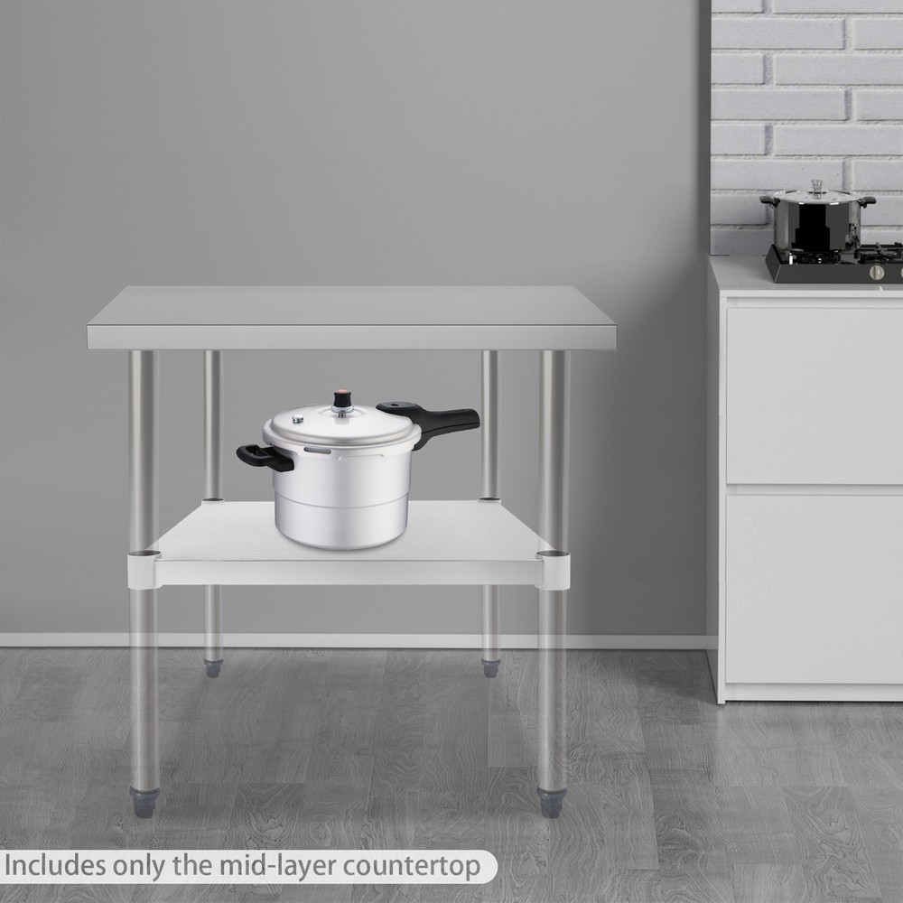 Stainless Steel Table Adjustable Lower Shelf Under Shelf for Work Tables