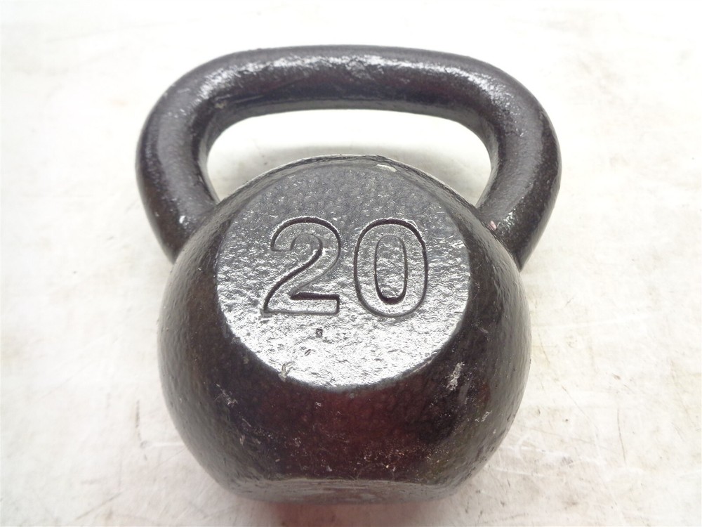 20 LB Everyday Essentials All-Purpose Solid Cast Iron Kettlebell