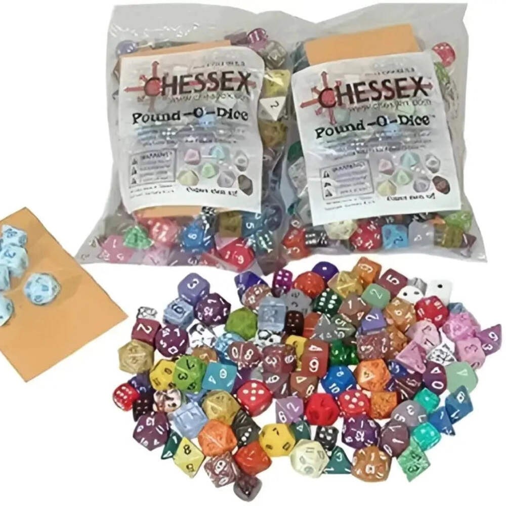 Pound of Dice - Chessex - Assorted Bag of Dice - DND Dice