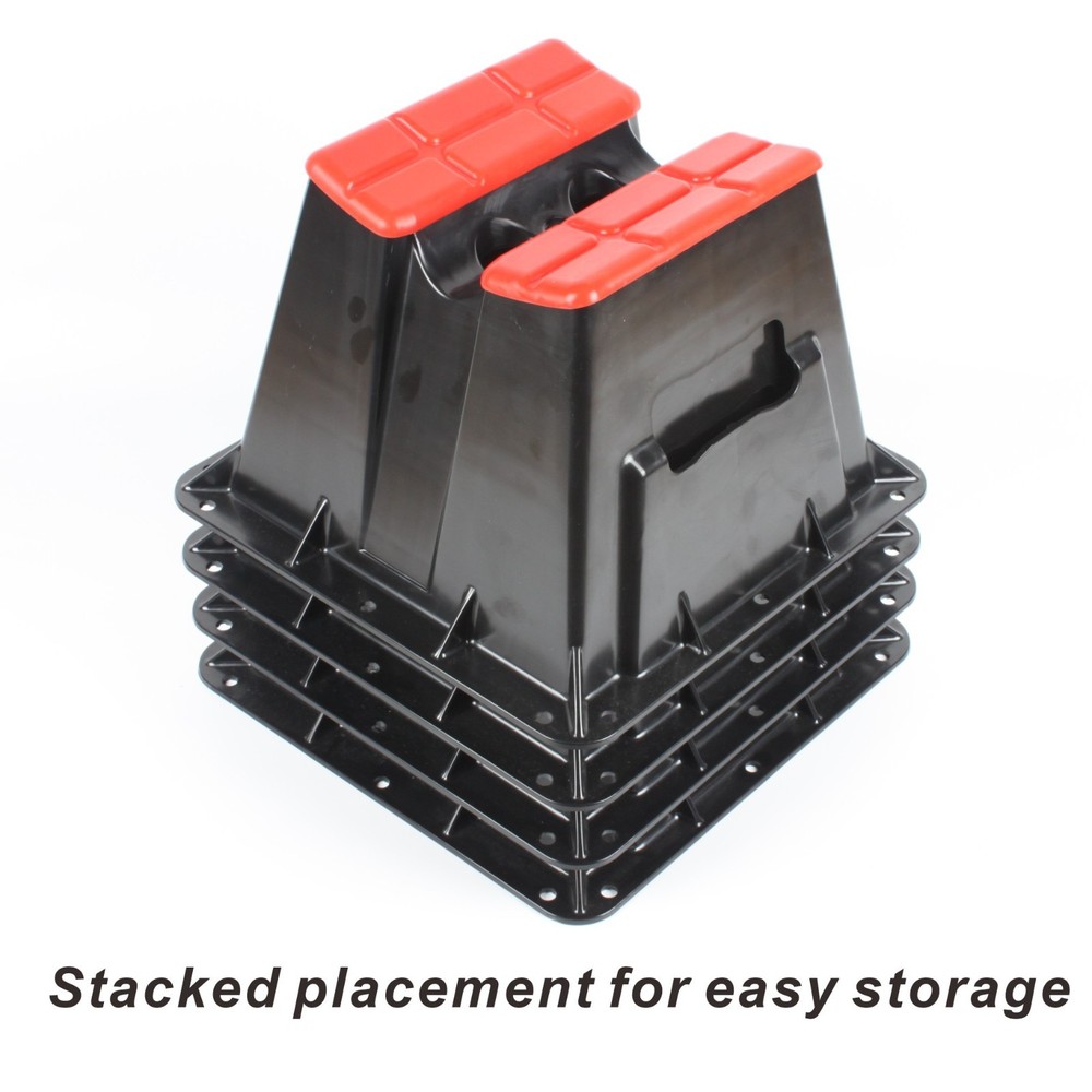 4PCS Set Pontoon Storage Blocks Heavy Duty Stackable Winterizing Boat Protection