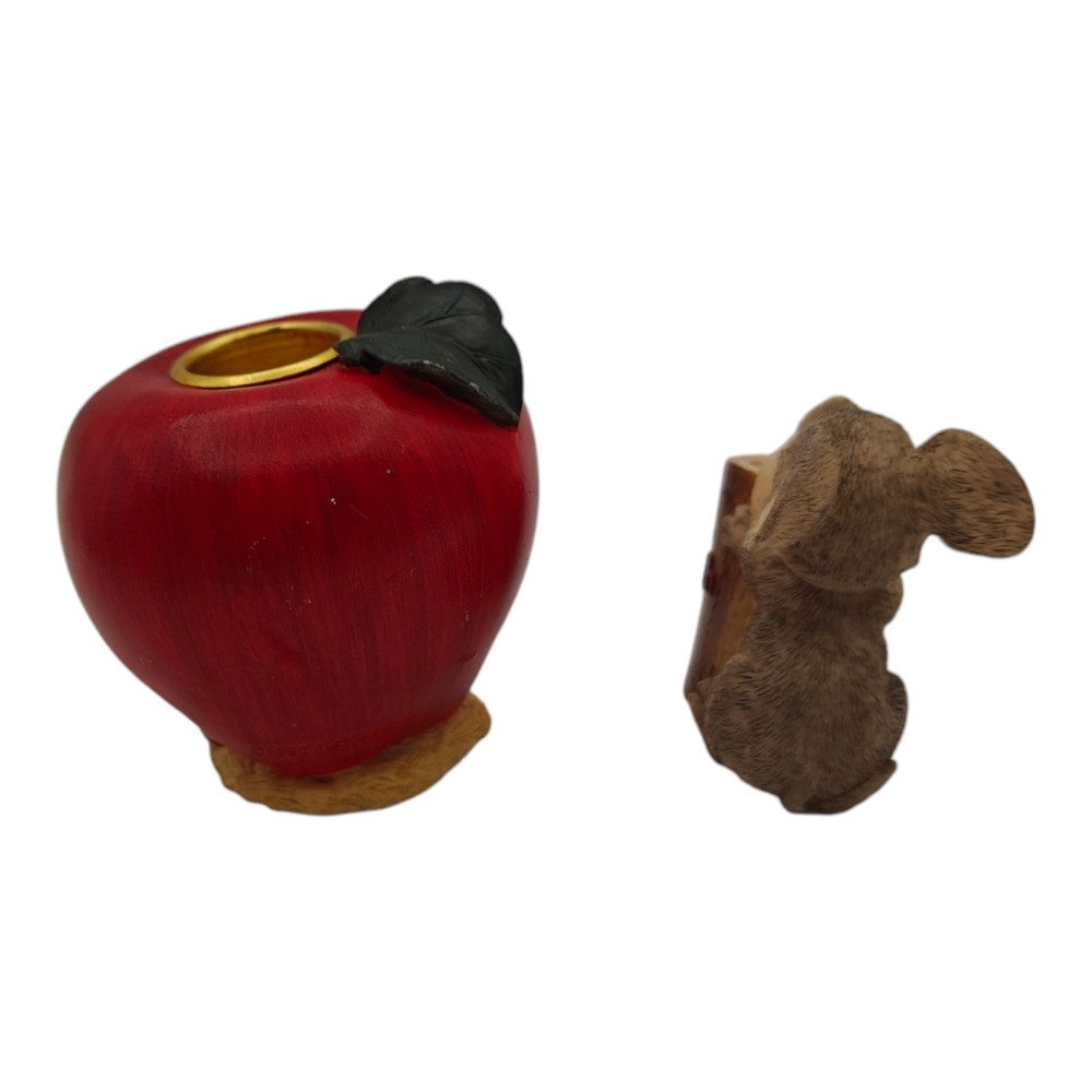 Apple Candle Holder W Mouse Teacher Abc Math