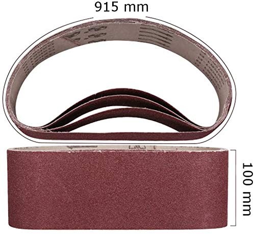 4 x 36 Inch Sanding Belts, 320/400/600/800/1000 Grits Mix Fine Grit, Belt San...