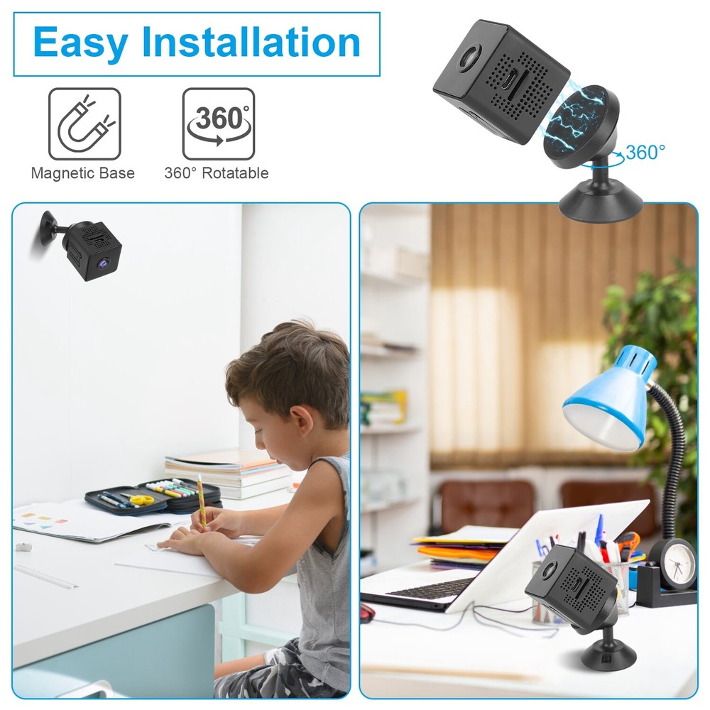 1080P 2.4G WiFi Mini Wireless Security Camera Home Security Camera Night Vision