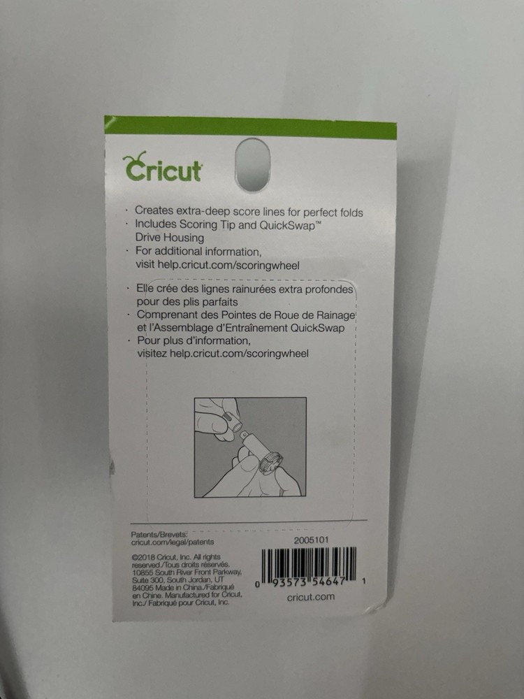 Cricut 2005101 Single Scoring Wheel Tip with Housing Maker Tool