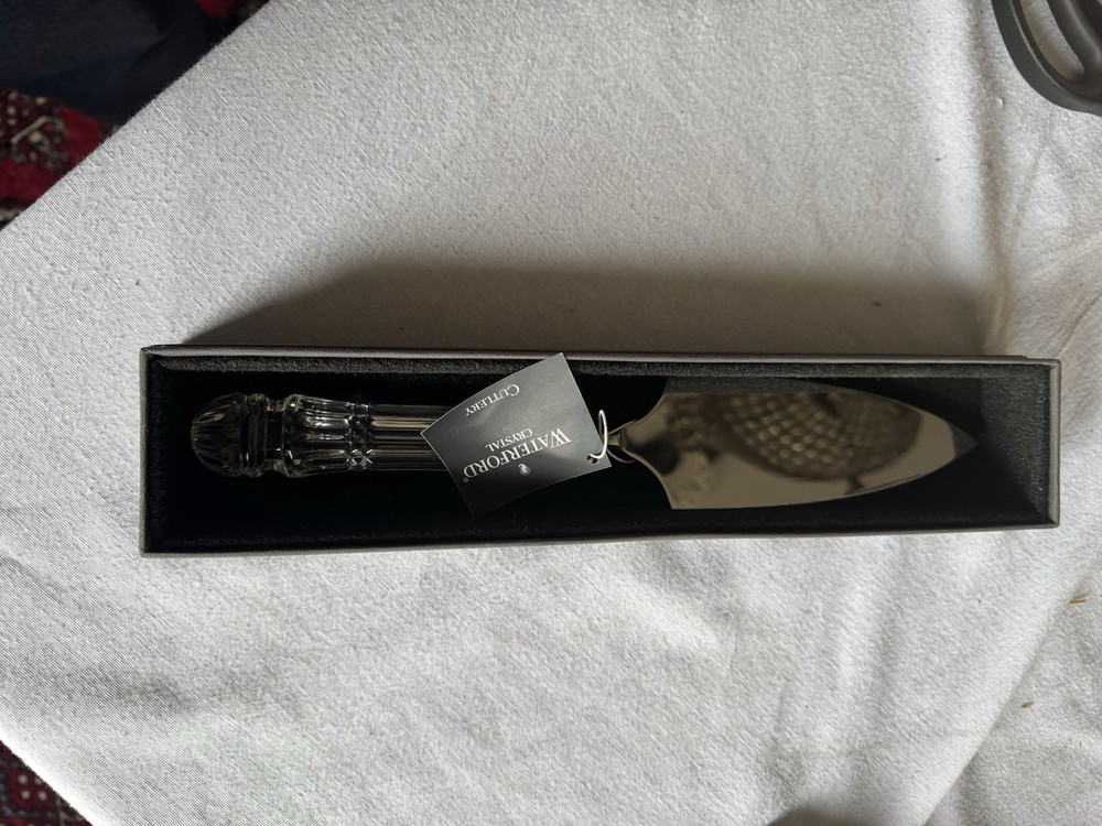 Waterford Crystal Cake Knife Server With Original Box