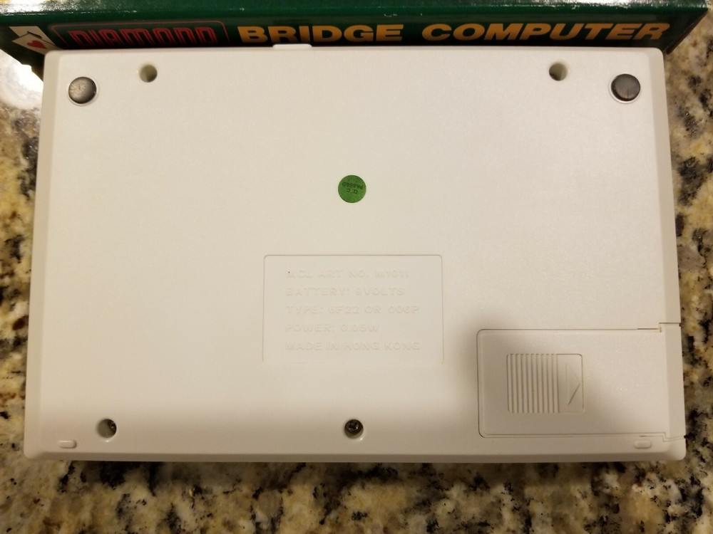 Vintage Diamond Handheld Bridge Computer Game With Box & Instructions 80s