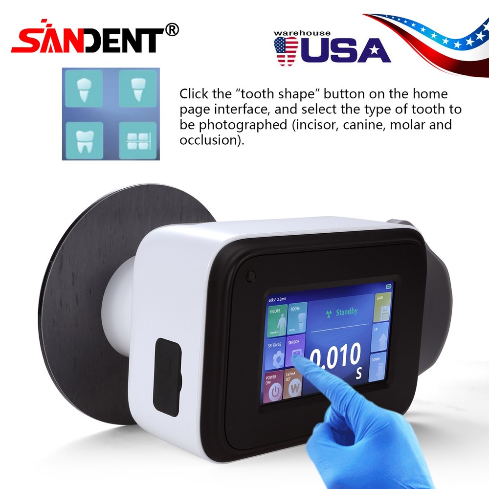 Portable Dental X Mobile Ray Machine Digital Unit High Frequency with Shield