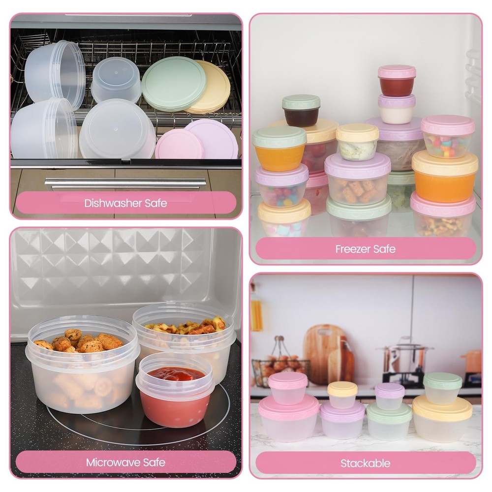 Fruasio 16 Piece Food Storage Containers with Lids Small, Multi-colored