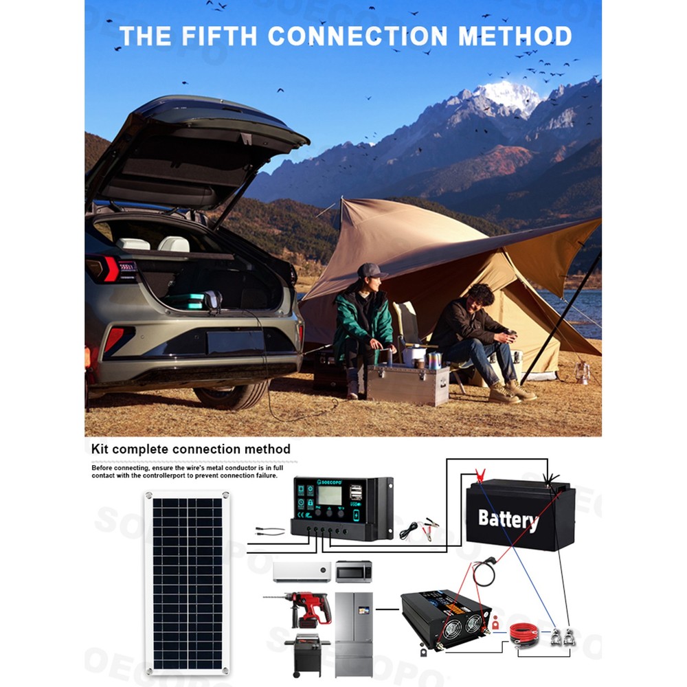20000W Solar System with Panel | 100A Controller + 12V/24V to 110V/220V Inverter