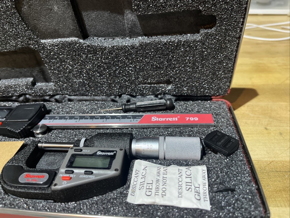 Starrett S766AZ Precision Measuring Tool Kit: 2 Pc Digital Caliper & Micrometer