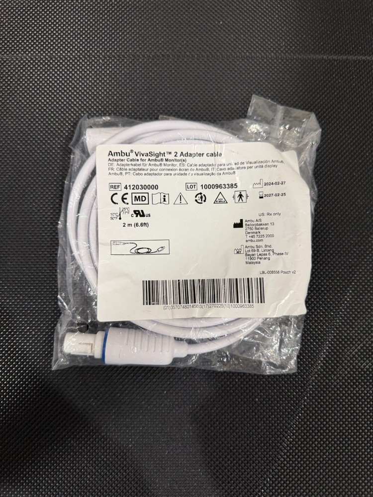 AMBU VIVASIGHT 2 ADAPTER CABLE REF 412030000 NEW