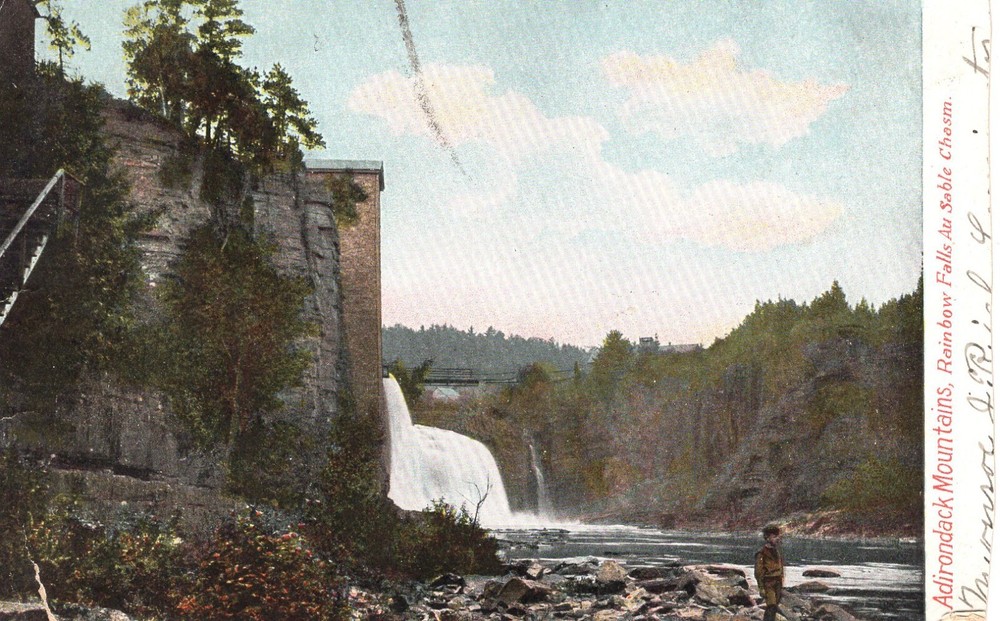 ADIRONDACK MOUNTAINS, RAINBOW FALLS  - PC1553