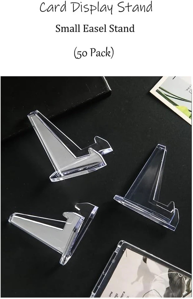 50 Card Stand Trading Card Stands Baseball Display Stand Holder US SHIP 3"