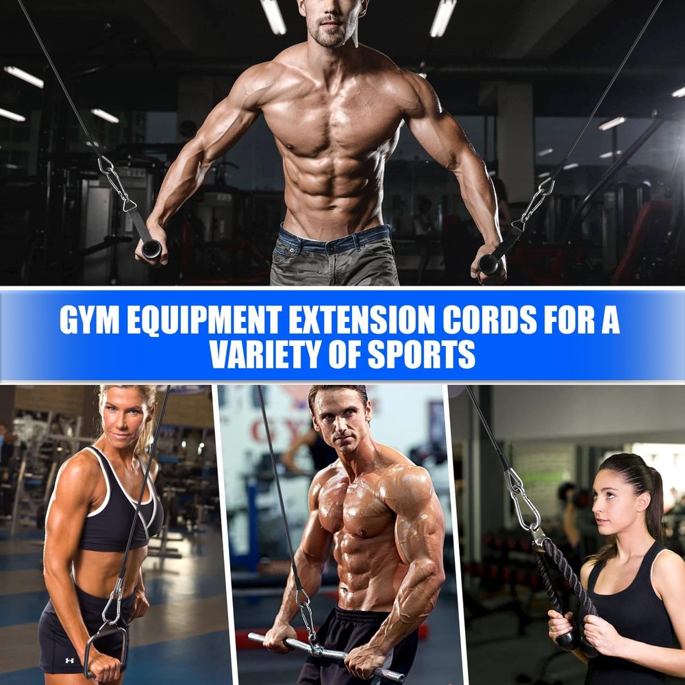Gym Cable Extension Rope Attachment 0.2 Replacement Machine LAT/Tricep