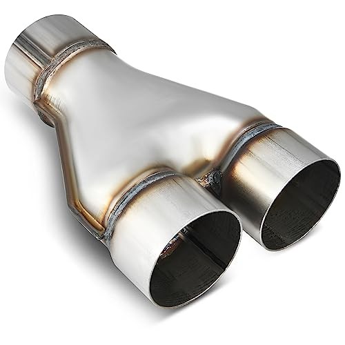 Exhaust Y Pipe 3'' Single to 3'' Dual, Stainless Steel 3" to 3" Y Pipe