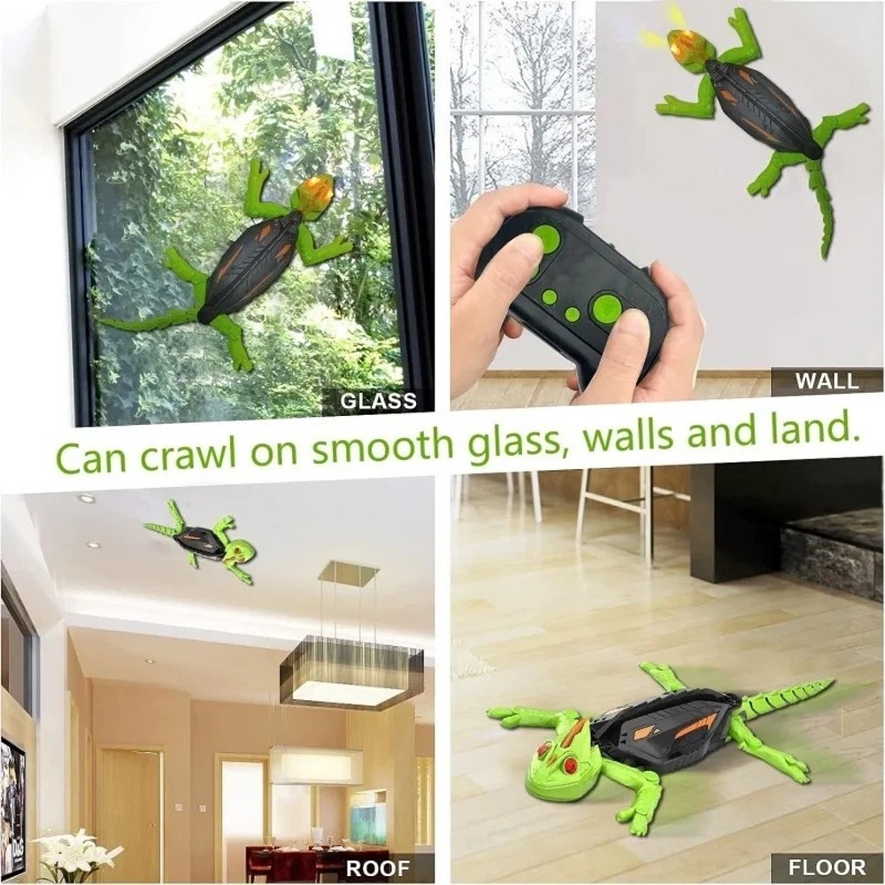 Wall Climbing RC Chameleon Toy for Kids Rechargeable Remote Control Lizard Toy