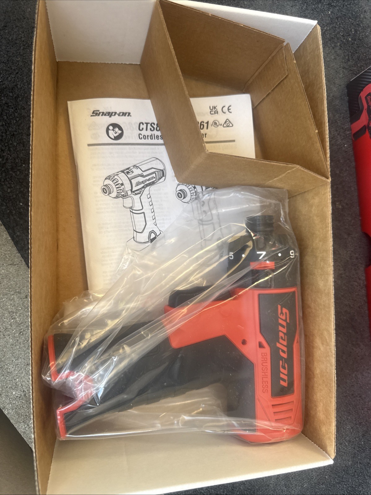 For Snap-On Tools CTS861mdb 1/4" Hex Cordless Screwdriver 14.4V Brushless Red