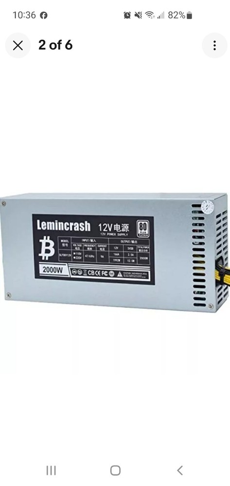 Bitman LEMINCRASH power Supply For Vrypto Mining. 2000w