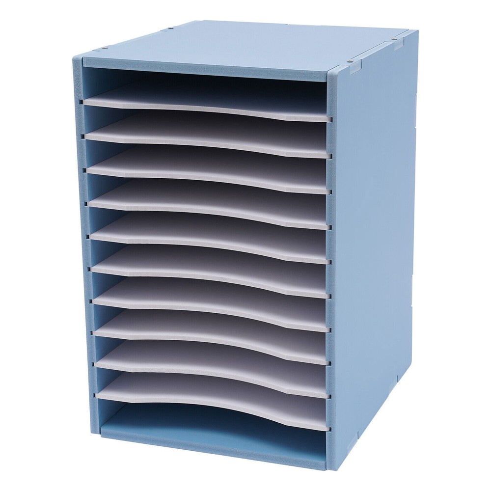 11 Tier Office Home Paper File Holder Document Storage Rack Desktop Organizer